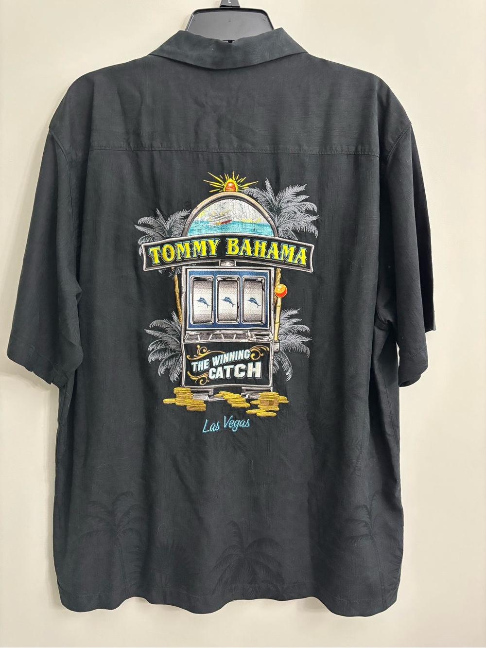 Tommy Bahama Black Embroidered 'The Winning Catch' Shirt